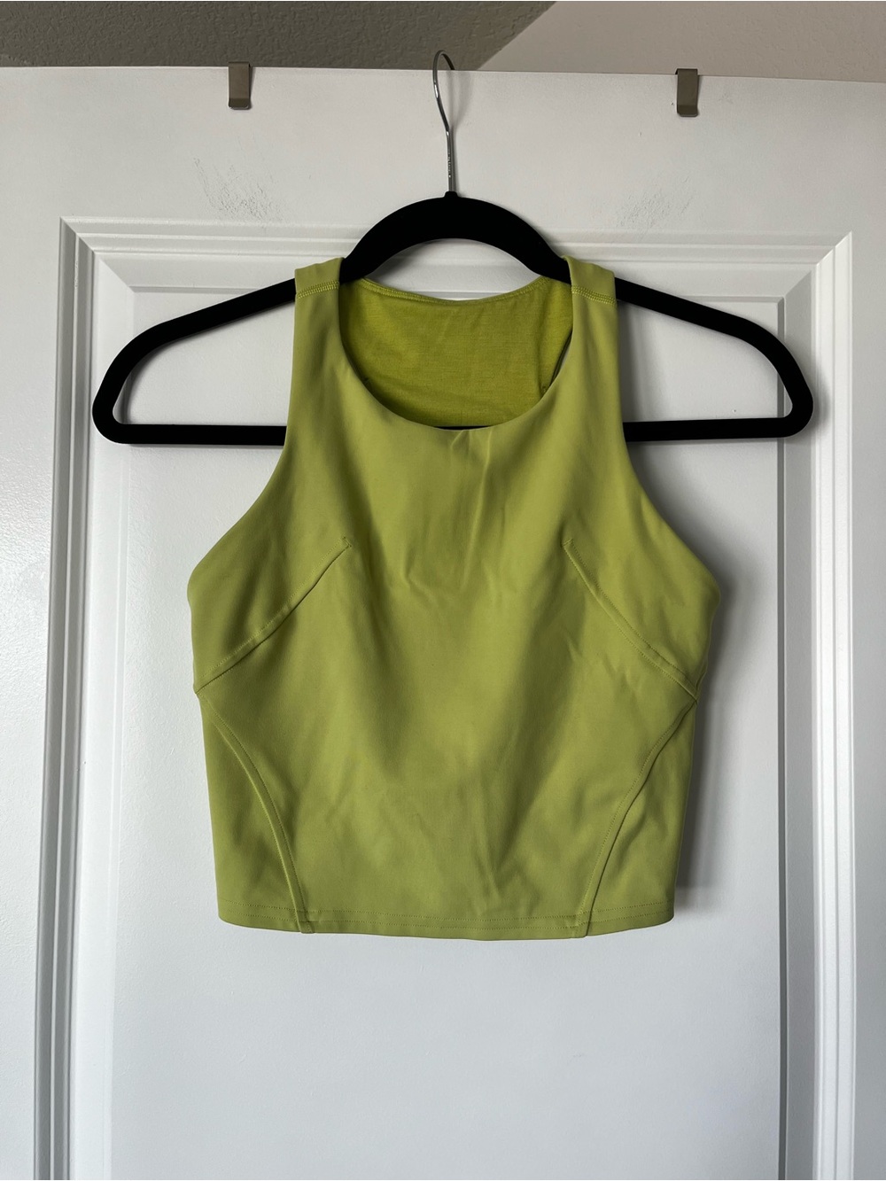 lululemon athletica Lime Green High-Neck Cropped Tank